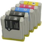 IBLC1000P521C Multipack 5 cartuchos de tinta  Alternativo Brother NEGRO (x2) / CIAN (x1) / MAGENTA (x1) / AMARILLO (x1), reemplaza a PACK: LC1000BK (x2) / LC1000C (x1) / LC1000M (x1) / LC1000Y (x1)