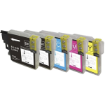 IBLC985P521C Multipack 5 cartuchos de tinta  Alternativo Brother NEGRO (x2) / CIAN (x1) / MAGENTA (x1) / AMARILLO (x1), reemplaza a PACK: LC985BK (x2) / LC985C (x1) / LC985M (x1) / LC985Y (x1)
