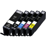 ICCLI551P511C Multipack 5 cartuchos de tinta  Alternativo Canon NEGRO (x1) / NEGRO (x1) / CIAN (x1) / MAGENTA (x1) / AMARILLO (x1), reemplaza a PACK: PGI550XLBK PG - 6431B001 (x1) / CLI551XLBK - 6443B001 (x1) / CLI551XLC - 6444B001 (x1) / CLI551XLM - 6445B001 (x1) / CLI551XLY - 6446B001 (x1)