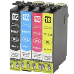 IET163P411C Multipack 4 cartuchos de tinta  Alternativo EPSON NEGRO (x1) / CIAN (x1) / MAGENTA (x1) / AMARILLO (x1), reemplaza a PACK: C13T16314010 (x1) / C13T16324010 (x1) / C13T16334010 (x1) / C13T16344010 (x1)